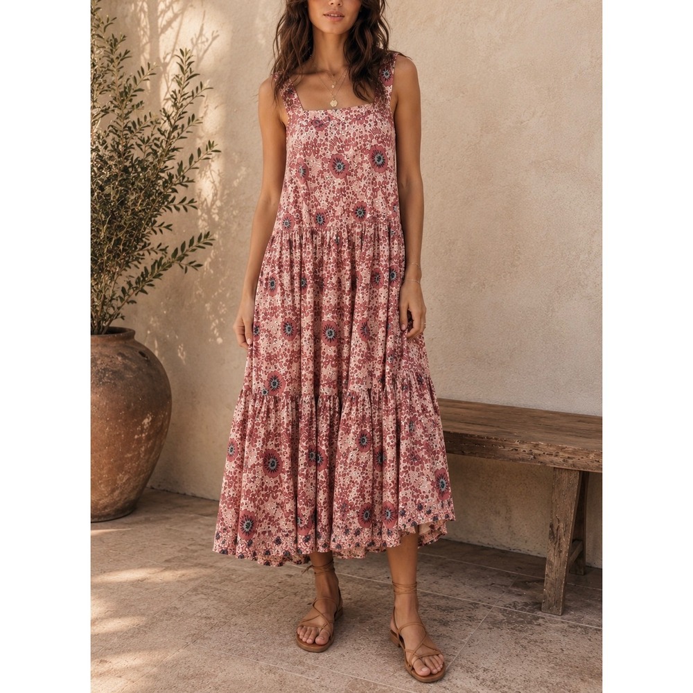NATALIE MARTIN Jasmine Vintage Flowers Midi Dress